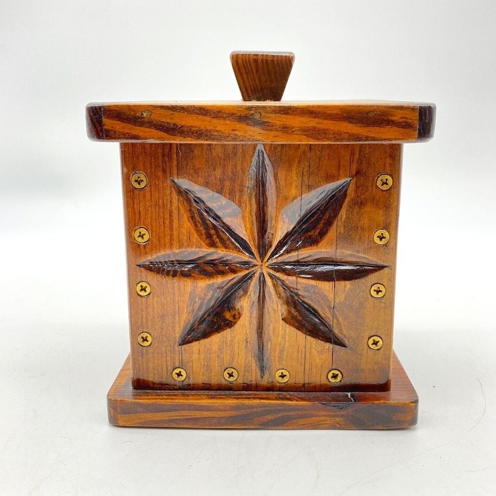 Wooden Star Design Storage Box
